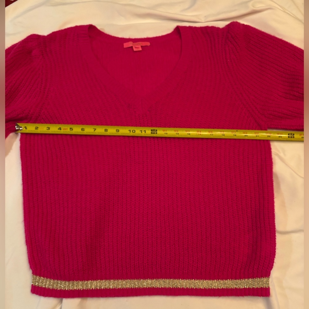Lilly Pulitzer Skylynn Sweater in Berry Soiree Size  XL - Picture 7 of 8